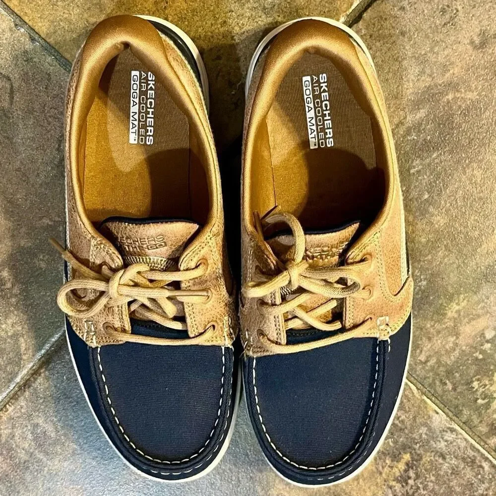 Skechers Air Cooled Goga Mat On The Go Flex Comfort Boat Shoes 6.5